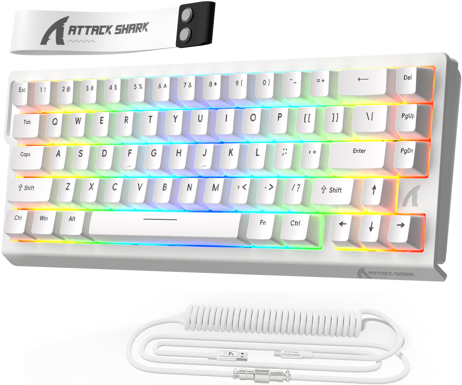 ATTACK SHARK X68 HE Teclado Rapid Trigger con Interruptor Magnético y Cable Enrollado C01PRO