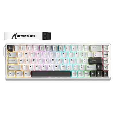 Teclado de aluminio ATTACK SHARK X68 MAX HE con activación rápida y switches magnéticos