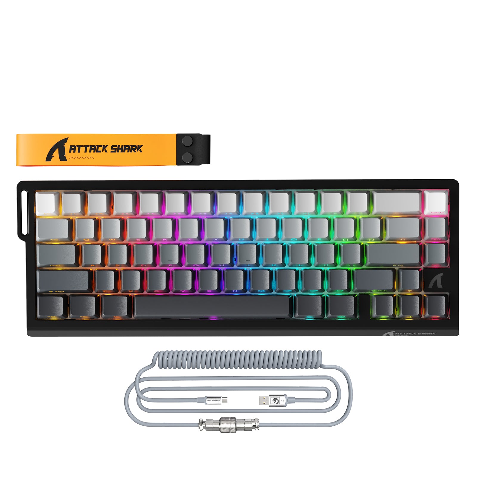 ATTACK SHARK X68PRO HE Teclado Inalámbrico de Disparo Rápido con Cable Enrollado
