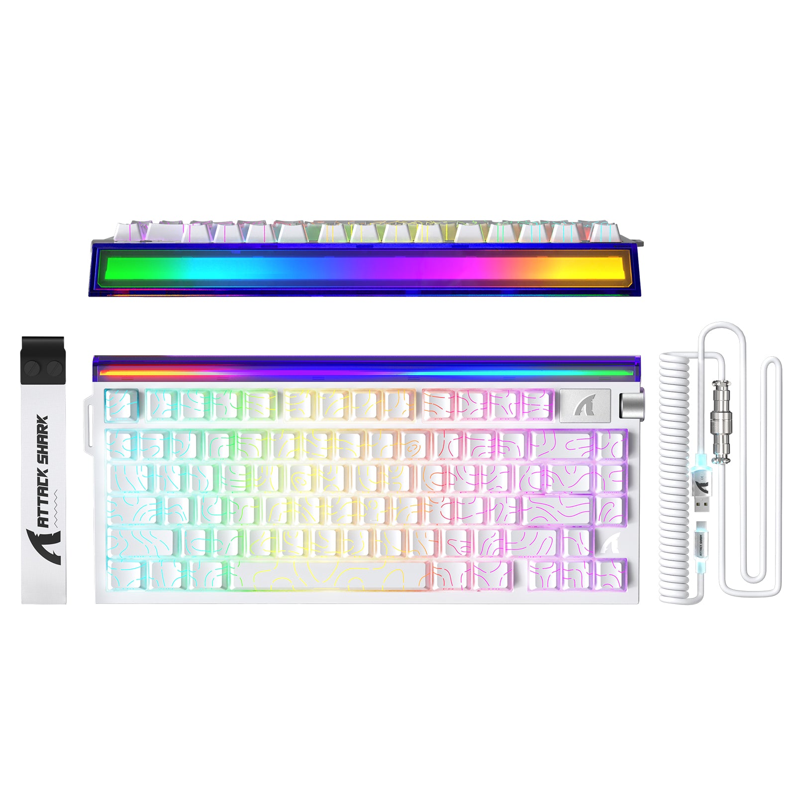 Teclado de disparo rápido ATTACK SHARK R85 HE con cable LED C01ULTRA