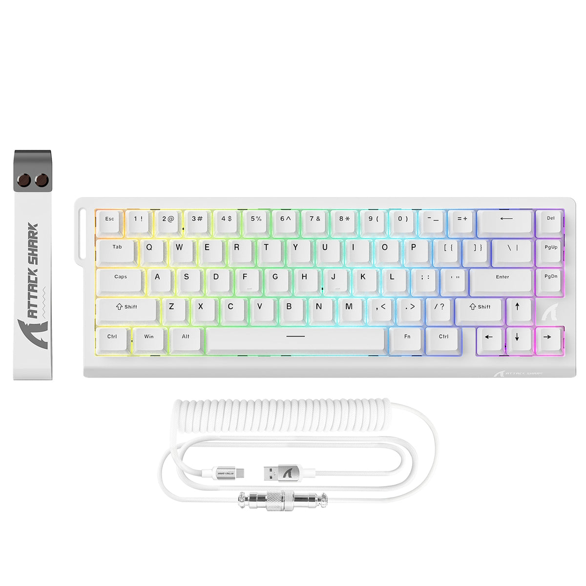 ATTACK SHARK X68 HE Teclado de Disparo Rápido con Interruptor Magnético con Cable Enrollado C01PRO
